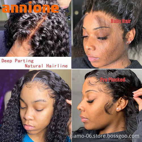 HD Frontal Wig Human Hair,HD Transparent Mongolian Kinky Curly Wig For Black Women, Bodywave Human Hair Wigs Lace Front
